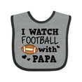 thumbnail image 1 of Inktastic I Watch Football with My Papa Boys Baby Bib, 1 of 4