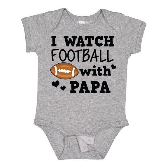 Inktastic I Watch Football with My Papa Boys Baby Bodysuit