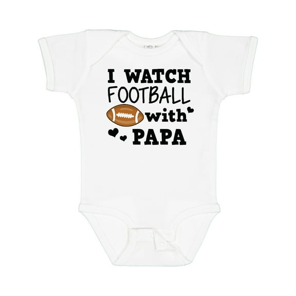 Inktastic I Watch Football with My Papa Boys Baby Bodysuit