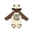 thumbnail image 1 of Inktastic I Watch Football with My Papa Boys Long Sleeve Baby Bodysuit, 1 of 5