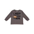 thumbnail image 1 of Inktastic I Watch Football with My Papa Boys Long Sleeve Toddler T-Shirt, 1 of 5