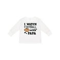 thumbnail image 1 of Inktastic I Watch Football with My Papa Boys Long Sleeve Toddler T-Shirt, 1 of 5