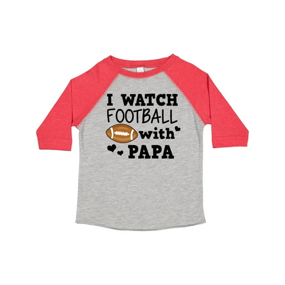 Inktastic I Watch Football with My Papa Boys Toddler T-Shirt