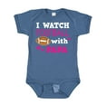 thumbnail image 1 of Inktastic I Watch Football with My Papa Girls Baby Bodysuit, 1 of 5