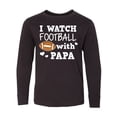 thumbnail image 1 of Inktastic I Watch Football with My Papa Long Sleeve Youth T-Shirt, 1 of 5