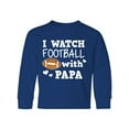 thumbnail image 1 of Inktastic I Watch Football with My Papa Long Sleeve Youth T-Shirt, 1 of 5
