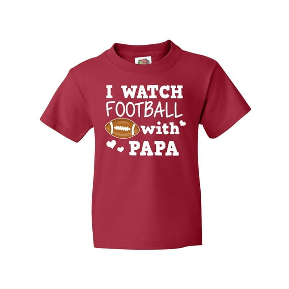 Inktastic I Watch Football with My Papa Youth T-Shirt