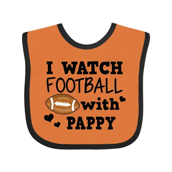 Inktastic I Watch Football with My Pappy Boys Baby Bib