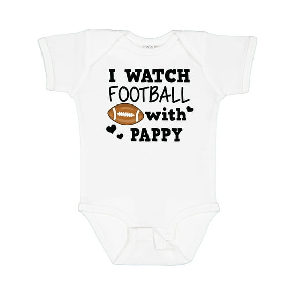 Inktastic I Watch Football with My Pappy Boys Baby Bodysuit