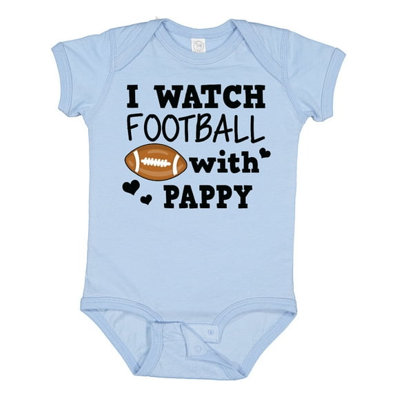 Inktastic I Watch Football with My Pappy Boys Baby Bodysuit