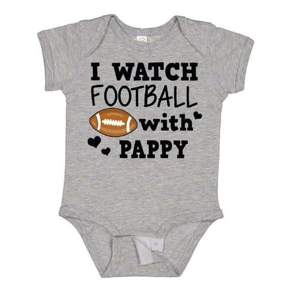 Inktastic I Watch Football with My Pappy Boys Baby Bodysuit