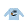 thumbnail image 1 of Inktastic I Watch Football with My Pappy Boys Long Sleeve Toddler T-Shirt, 1 of 5