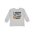 thumbnail image 1 of Inktastic I Watch Football with My Pappy Boys Long Sleeve Toddler T-Shirt, 1 of 5