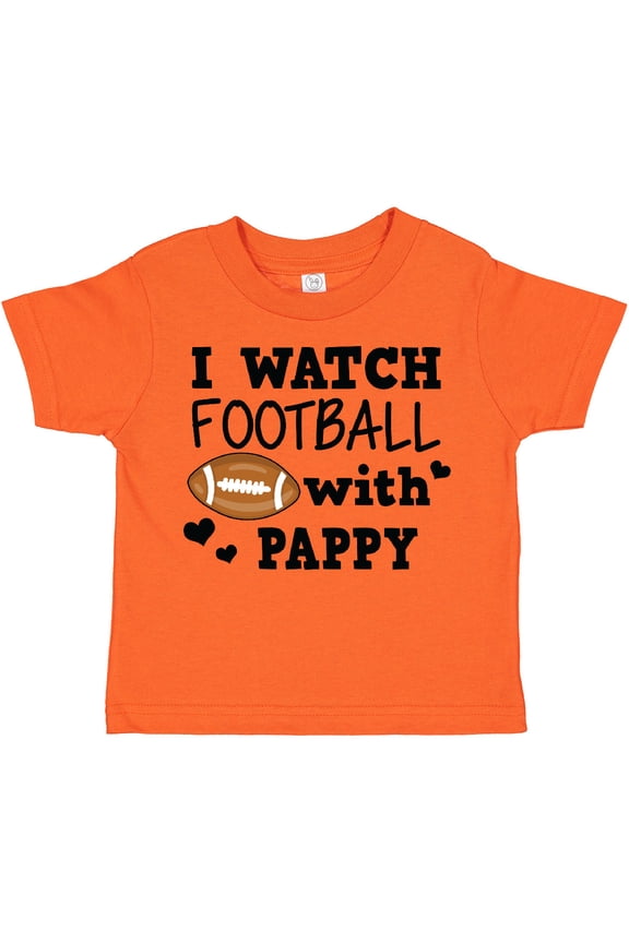 I Watch Football with My Pappy Boys Toddler T-Shirt