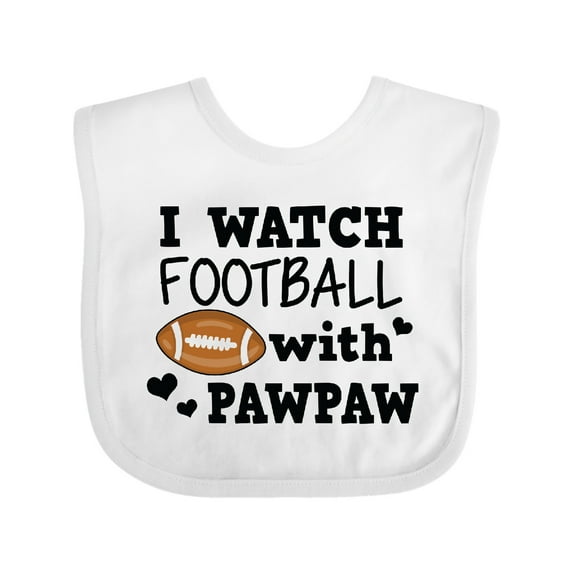 Inktastic I Watch Football with My Pawpaw Boys Baby Bib