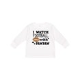 thumbnail image 1 of Inktastic I Watch Football with My Pawpaw Boys Long Sleeve Toddler T-Shirt, 1 of 5