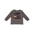 thumbnail image 1 of Inktastic I Watch Football with My Pawpaw Boys Long Sleeve Toddler T-Shirt, 1 of 5