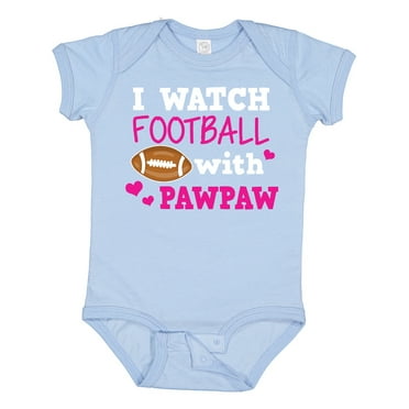 Inktastic I Watch Football with My Pawpaw Girls Baby Bodysuit