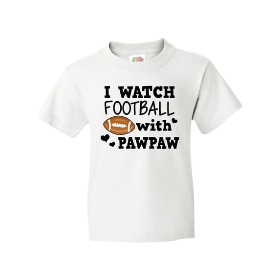 Inktastic I Watch Football with My Pawpaw Youth T-Shirt