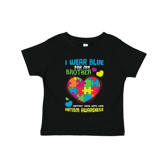 Inktastic I Wear Blue for My Brother Autism Awareness Boys or Girls Toddler T-Shirt