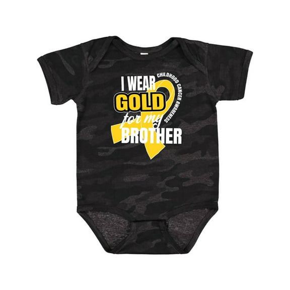 Inktastic I Wear Gold for My Brother Childhood Cancer Awareness Boys or Girls Baby Bodysuit