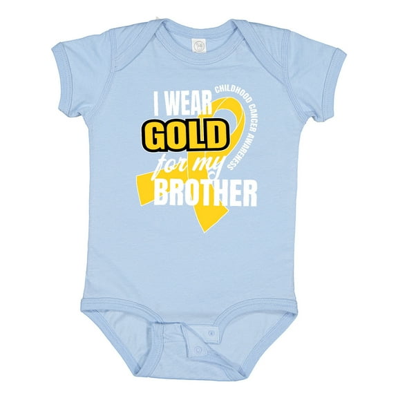 Inktastic I Wear Gold for My Brother Childhood Cancer Awareness Boys or Girls Baby Bodysuit
