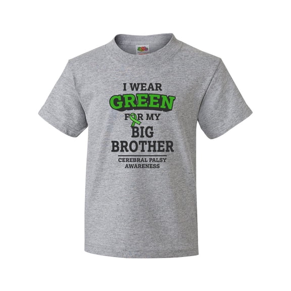 Inktastic I Wear Green For My Big Brother For Cerebral Palsy Youth T-Shirt