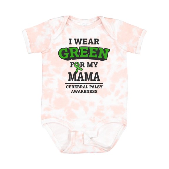 Inktastic I Wear Green for My Mama for Cerebral Palsy Boys or Girls Baby Bodysuit