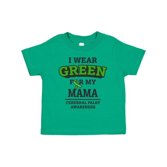Inktastic I Wear Green for My Mama for Cerebral Palsy Boys or Girls Toddler T-Shirt