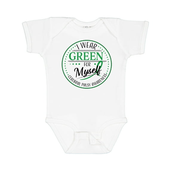Inktastic I Wear Green for Myself Cerebral Palsy Awareness Boys or Girls Baby Bodysuit