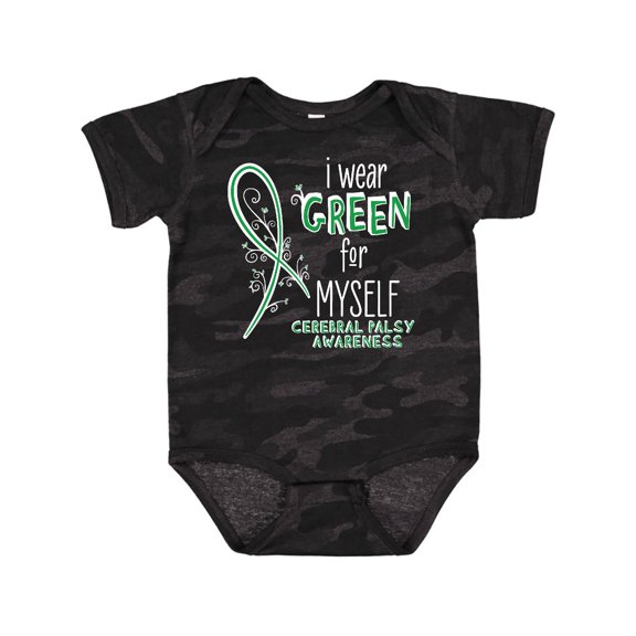 Inktastic I Wear Green for Myself Cerebral Palsy Awareness Boys or Girls Baby Bodysuit