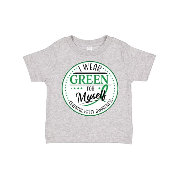 Inktastic I Wear Green for Myself- Cerebral Palsy Awareness Boys or Girls Toddler T-Shirt