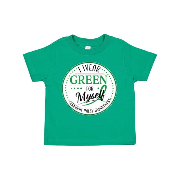 Inktastic I Wear Green for Myself- Cerebral Palsy Awareness Boys or Girls Toddler T-Shirt