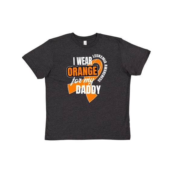 Inktastic I Wear Orange For My Daddy Leukemia Awareness Youth T-Shirt