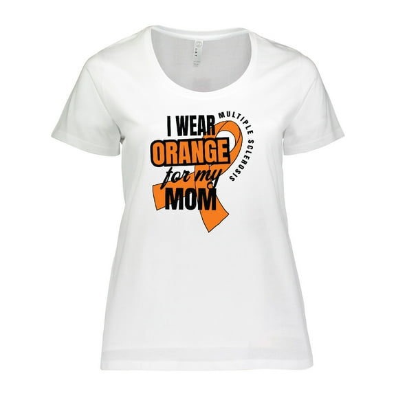 Inktastic I Wear Orange For My Mom Multiple Sclerosis Awareness Women's Plus Size T-Shirt