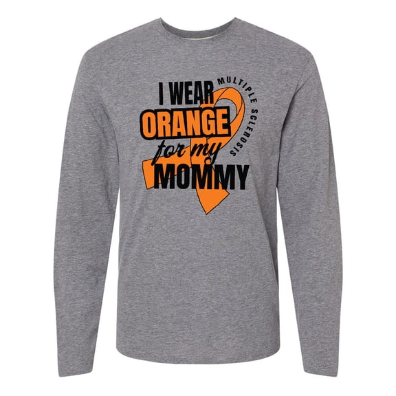Inktastic I Wear Orange For My Mommy Multiple Sclerosis Awareness Long Sleeve T-Shirt