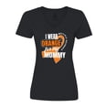 thumbnail image 1 of Inktastic I Wear Orange For My Mommy Multiple Sclerosis Awareness Women's V-Neck T-Shirt, 1 of 5