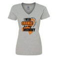thumbnail image 1 of Inktastic I Wear Orange For My Mommy Multiple Sclerosis Awareness Women's V-Neck T-Shirt, 1 of 5