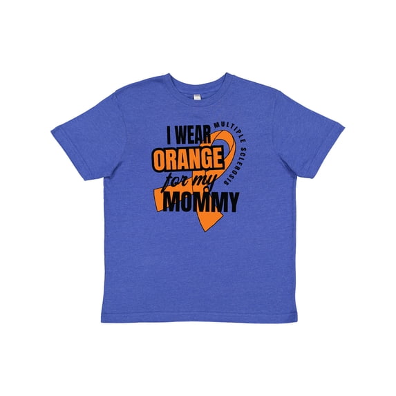 Inktastic I Wear Orange For My Mommy Multiple Sclerosis Awareness Youth T-Shirt