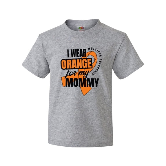 Inktastic I Wear Orange For My Mommy Multiple Sclerosis Awareness Youth T-Shirt