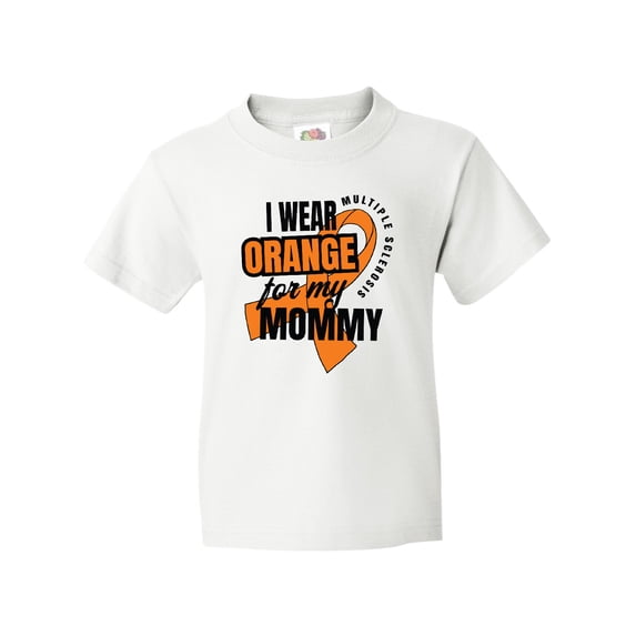 Inktastic I Wear Orange For My Mommy Multiple Sclerosis Awareness Youth T-Shirt
