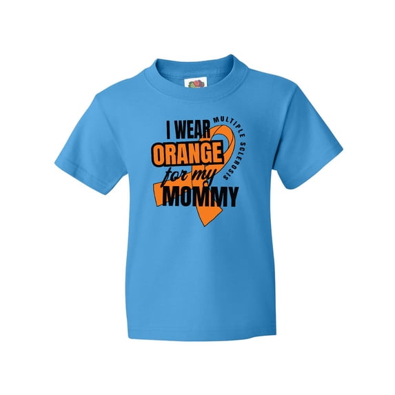 Inktastic I Wear Orange For My Mommy Multiple Sclerosis Awareness Youth T-Shirt