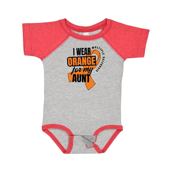 Inktastic I Wear Orange for My Aunt Multiple Sclerosis Awareness Boys or Girls Baby Bodysuit