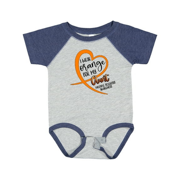 Inktastic I Wear Orange for My Aunt Multiple Sclerosis Awareness Boys or Girls Baby Bodysuit