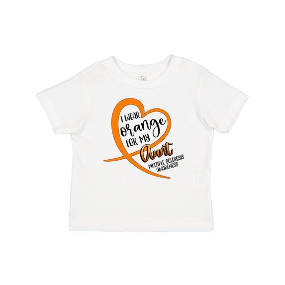 Inktastic I Wear Orange for My Aunt Multiple Sclerosis Awareness Boys or Girls Baby T-Shirt