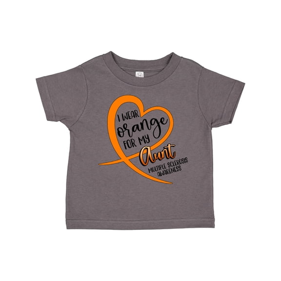 Inktastic I Wear Orange for My Aunt Multiple Sclerosis Awareness Boys or Girls Toddler T-Shirt