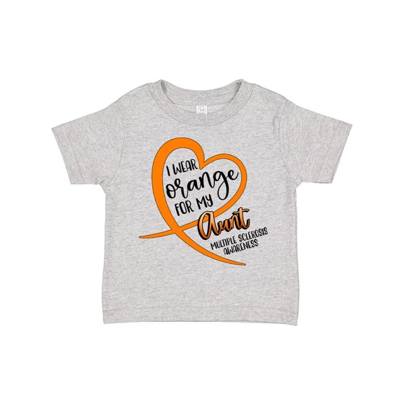 Inktastic I Wear Orange for My Aunt Multiple Sclerosis Awareness Boys or Girls Toddler T-Shirt