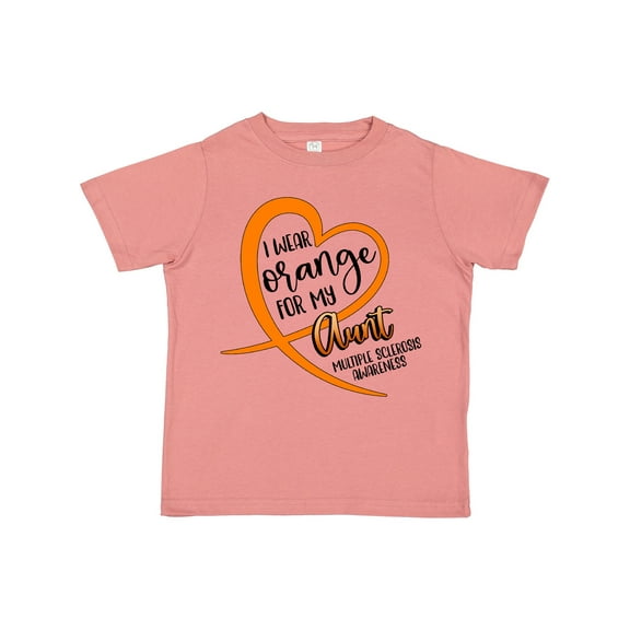 Inktastic I Wear Orange for My Aunt Multiple Sclerosis Awareness Boys or Girls Toddler T-Shirt