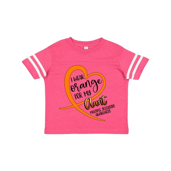 Inktastic I Wear Orange for My Aunt Multiple Sclerosis Awareness Boys or Girls Toddler T-Shirt