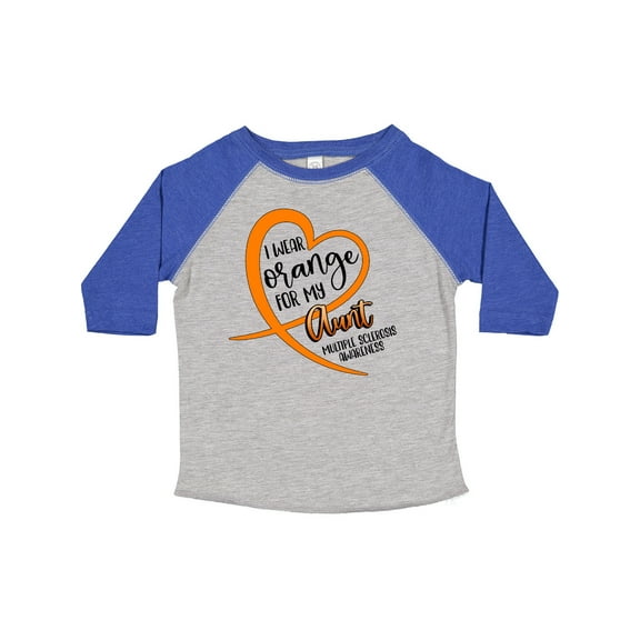 Inktastic I Wear Orange for My Aunt Multiple Sclerosis Awareness Boys or Girls Toddler T-Shirt